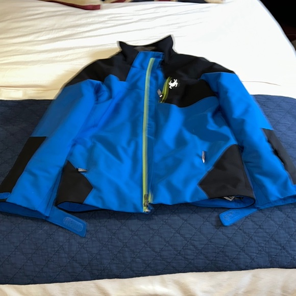 Spyder Blue and Black Puffer Jacket - Picture 1 of 4